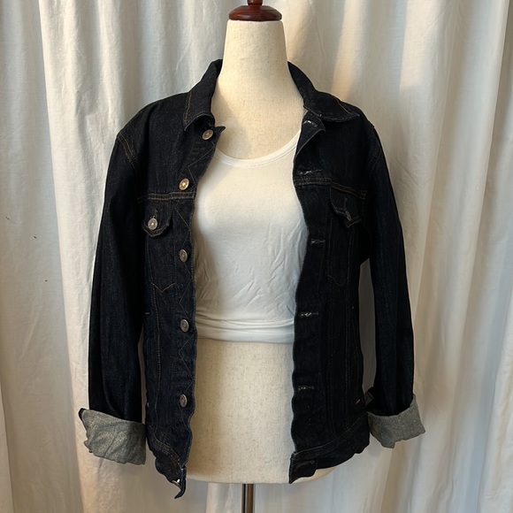 J Crew Denim Jean Jacket , dark indigo wash, women’s size small, EUC - Picture 4 of 12